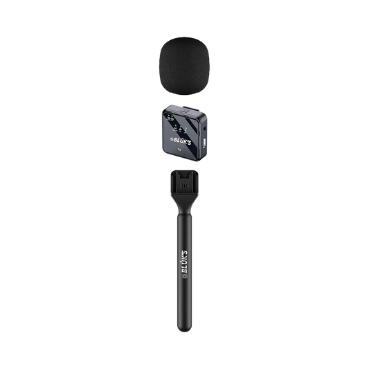 BLUK'S BX-111 ENC Dual Wireless Microphone with Handheld Stick