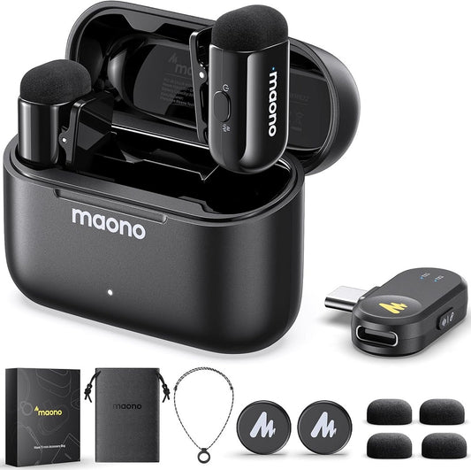 MAONO Wave T1 Mini PC2 Type-C Wireless Lavalier Microphone