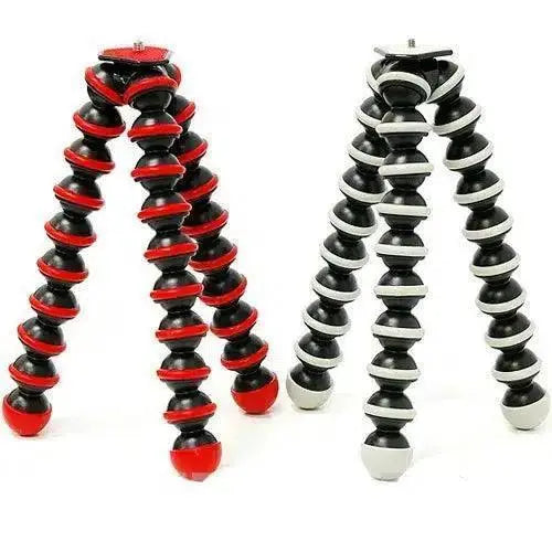 GORILLA TRIPOD bendable tripod with ball head, red and black/gray segmented legs