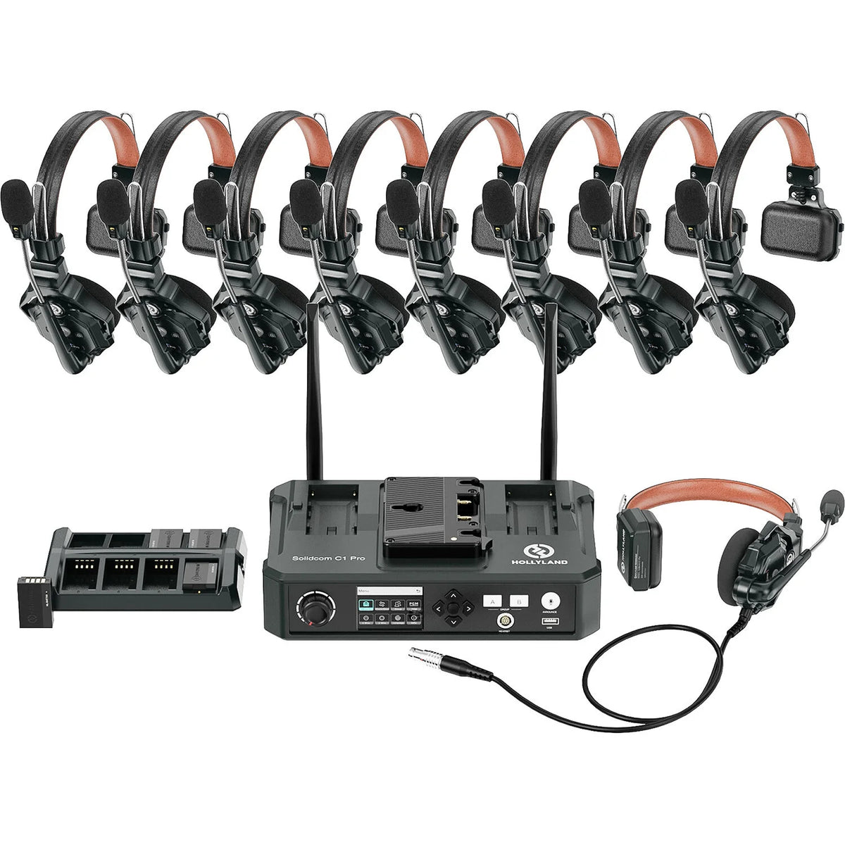 Hollyland Solidcom C1 Pro Hub8S 9-Person Wireless Intercom System