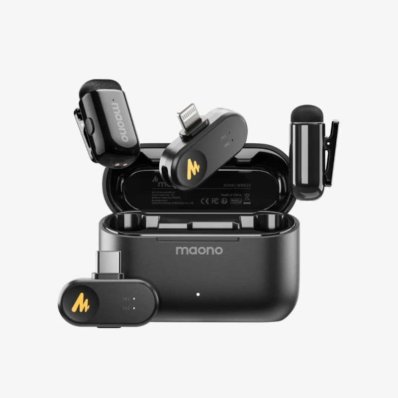 MAONO Wave T1 Mini PBC2 Type-C & Lightning Wireless Lavalier Microphone