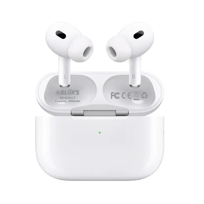 BLUK'S BX-AirPro 3 White ANC Wireless Earbuds
