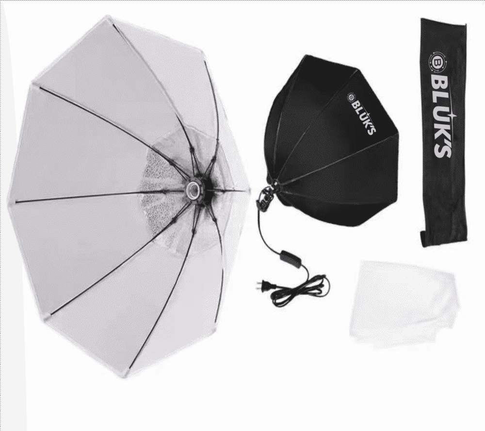 BLUK'S BX 70CM Umbrella Softbox with 7-Foot Light Stand