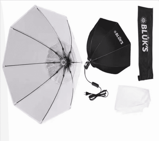 BLUK'S BX 70CM Umbrella Softbox with 7-Foot Light Stand