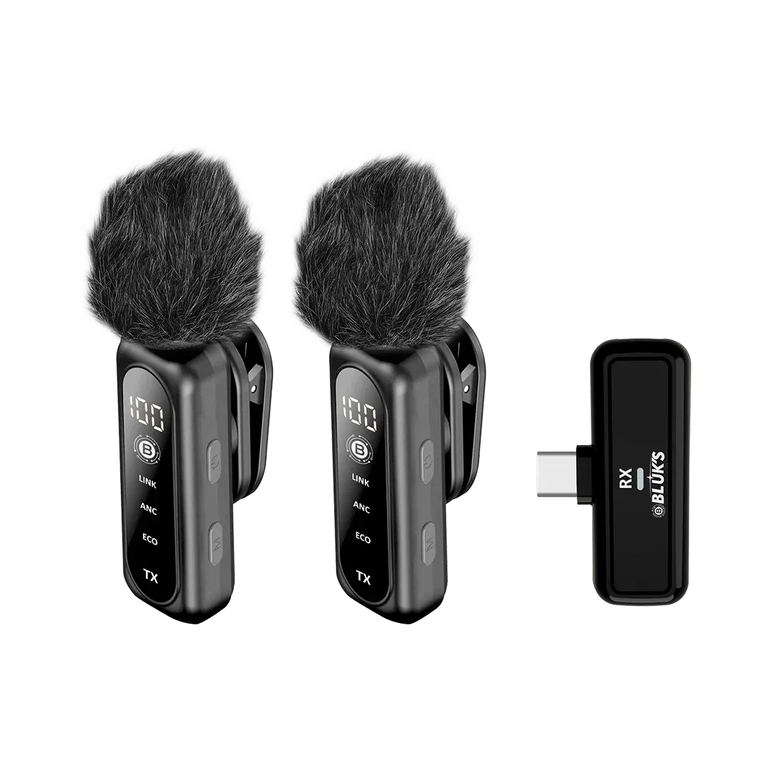 BLUK'S BX-119 Voxnix-Pro Dual Wireless Lavalier Microphone