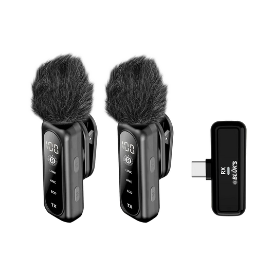 BLUK'S BX-119 Voxnix-Pro Dual Wireless Lavalier Microphone