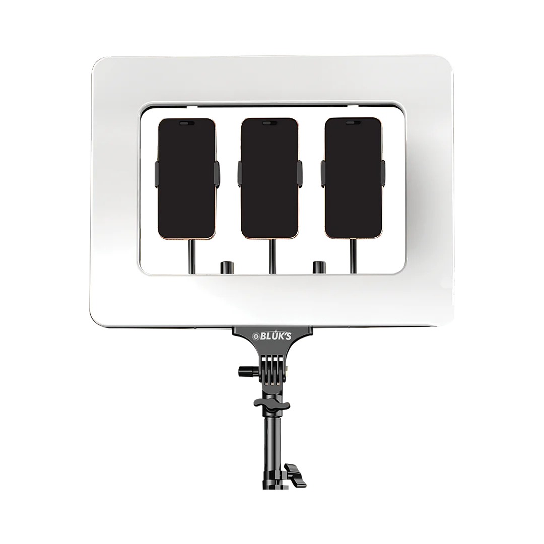BLUK'S BX-713 2-in-1 SmartPhone Holder & StudioGlow LED Ring Light