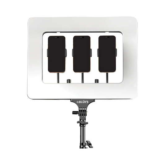 BLUK'S BX-713 2-in-1 SmartPhone Holder & StudioGlow LED Ring Light