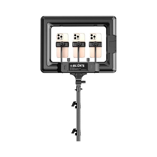 BLUK'S BX-713 2-in-1 SmartPhone Holder & StudioGlow LED Ring Light