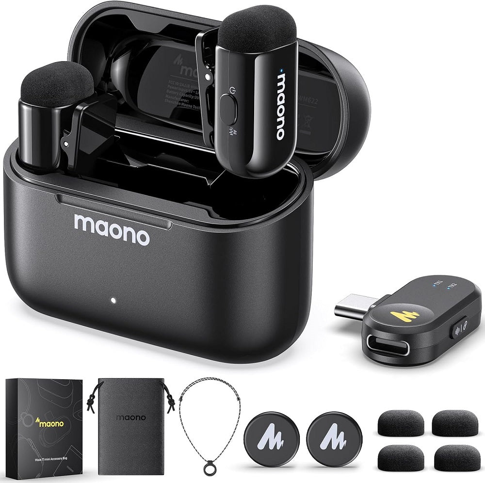 MAONO Wave T1 Mini PC2 Type-C Wireless Lavalier Microphone
