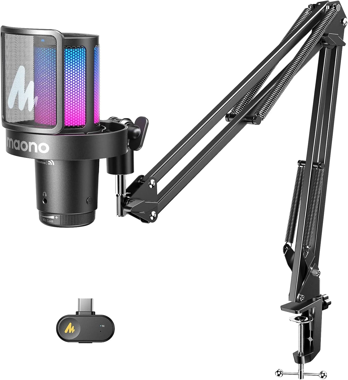 MAONO DGM20W Wireless Condenser Podcast Microphone