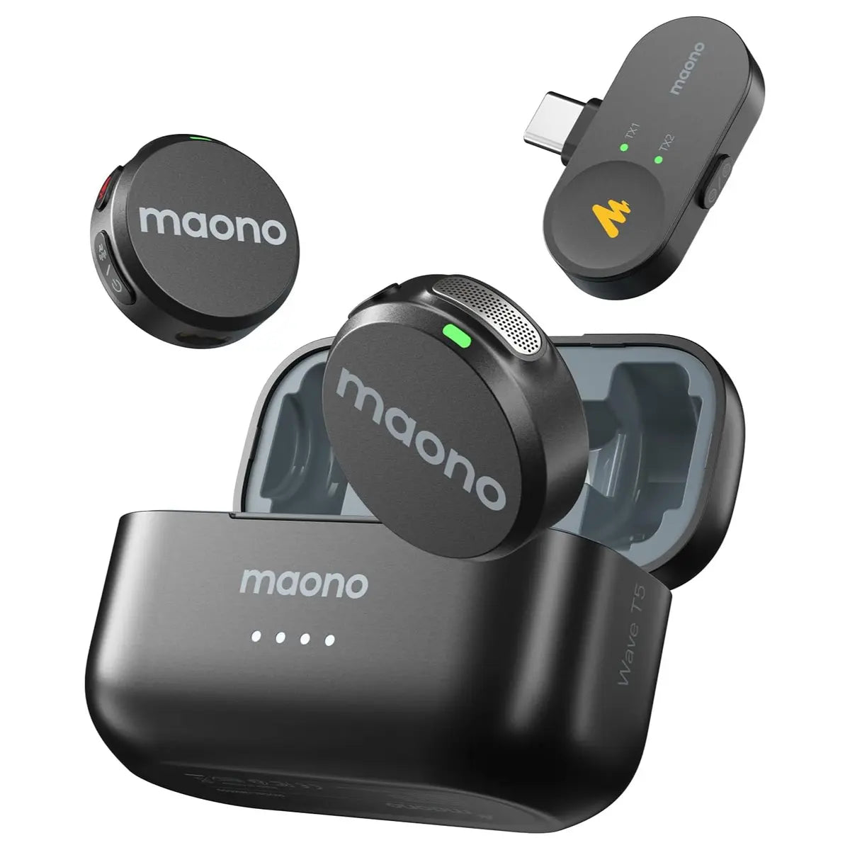 MAONO Wave T5 PC2 Type-C Wireless Lavalier Microphone