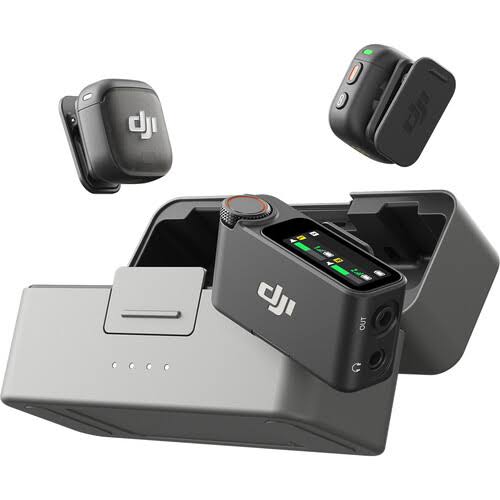 DJI Mic 3 (2 TX + 1 RX + Charging Case) Wireless Microphone System