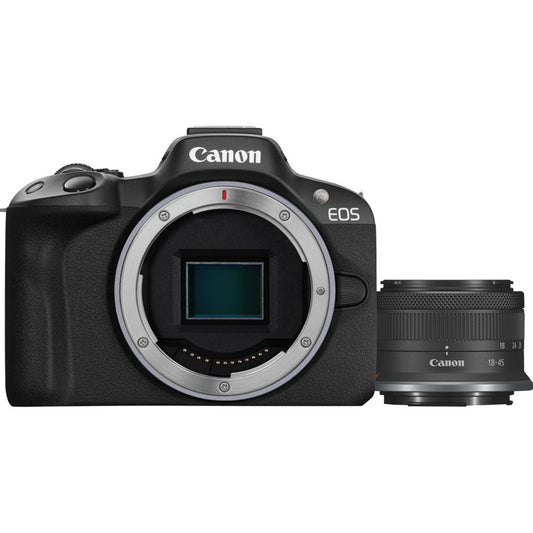 Canon EOS R50 Mirrorless Camera with 18-45mm Lens - Black - Pro Shot