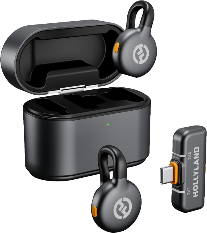 Hollyland LARK M2S Duo (Space Gray, with USB-C RX) with One Year Official Warranty Pro Shot