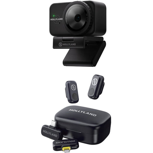 Hollyland Lyra Streaming Combo (Black, with LARK A1 TX) with One Year Official Warranty Pro Shot