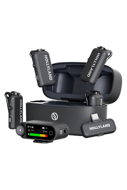 Hollyland LARK MAX 2 Combo 4-Person Version (Space Gray) with One Year Official Warranty Pro Shot