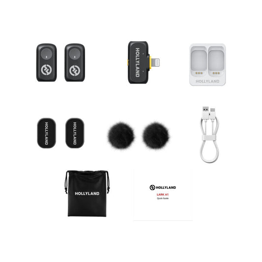 Hollyland LARK A1 Mini Duo (Space Gray) with One Year Official Warranty Pro Shot