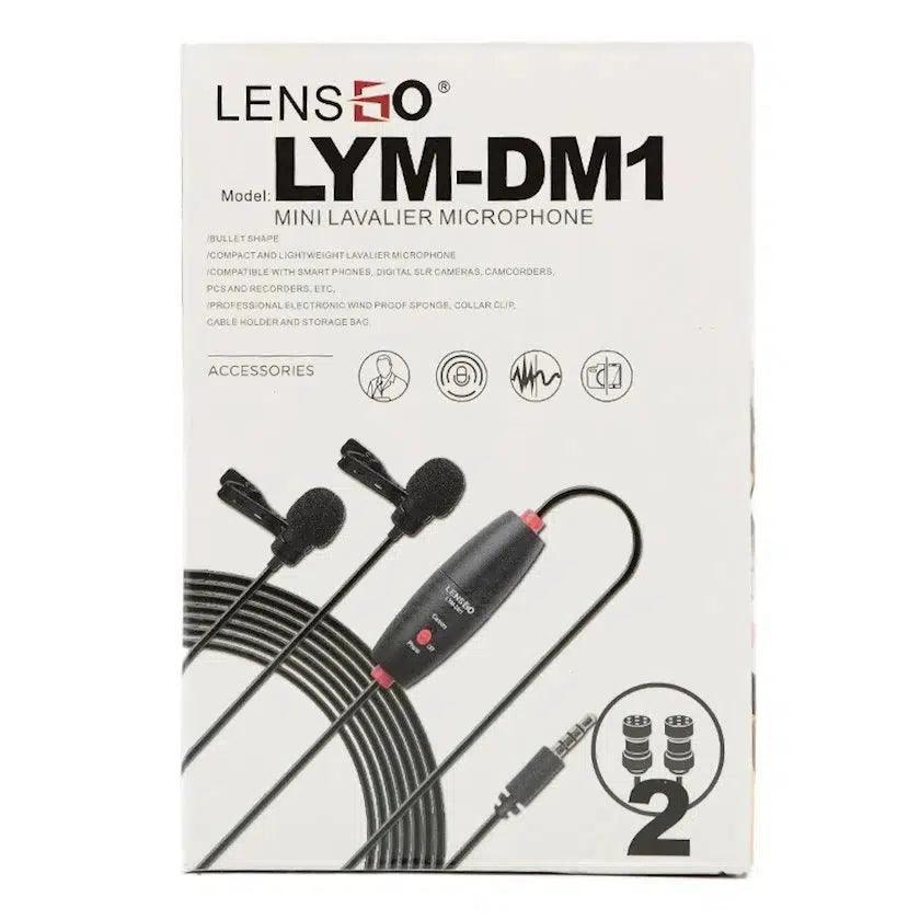 LENSGO LYM-DM1 2 In 1 Omni-Directional Lavalier Video Interview Condenser Microphone Pro Shot