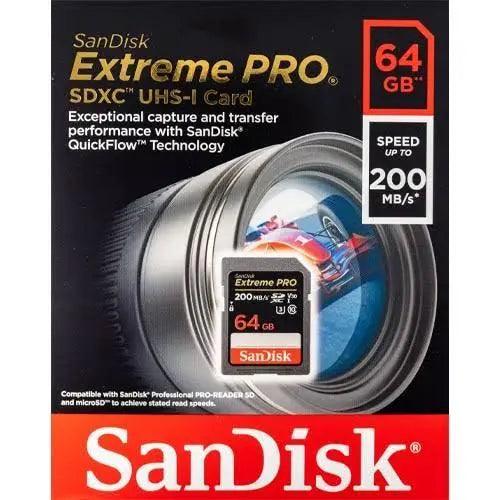 SanDisk 64GB 200MB/s Extreme PRO UHS-I SDXC Memory Card Pro Shot