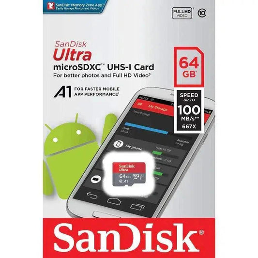 SanDisk 64GB Ultra microSDXC UHS-I - 100MB/s Pro Shot