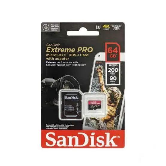Sandisk Extreme Pro 64GB 200mbps Micro SDXC UHS-I Memory Card Pro Shot
