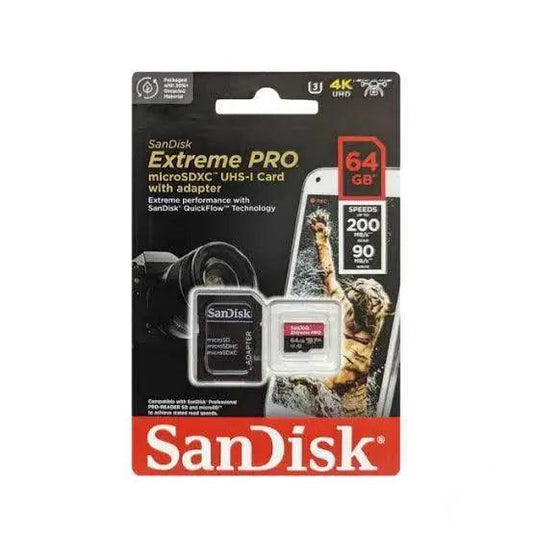 Sandisk Extreme Pro 64GB 200mbps Micro SDXC UHS-I Memory Card Pro Shot