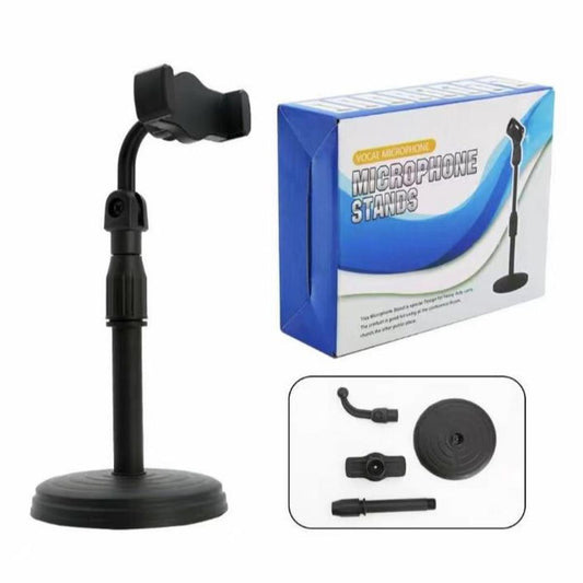 VOCAL Microphone Mobile Stand Adjustable Desktop Microphone Stand Mic Clip Holder Pro Shot