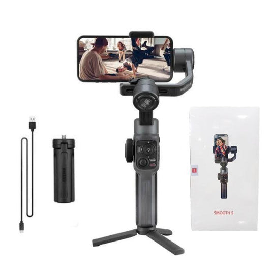 Zhiyun Smooth 5 Gimbal Stabilizer, 3-Axis Handheld Smartphone Gimbal with Tripod for iPhone Android Pro Shot